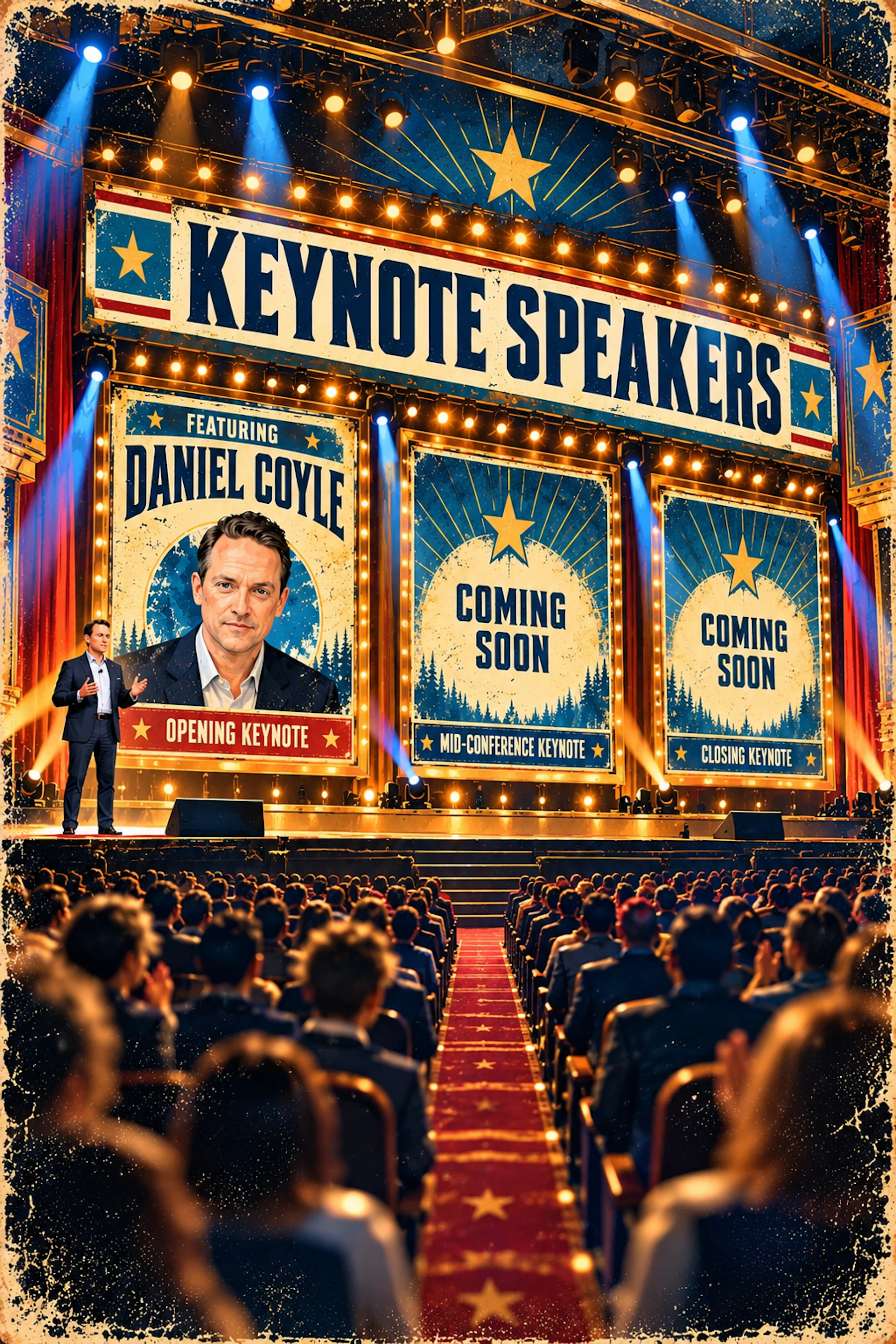 CODACON keynote speakers: Daniel Coyle, opening keynote. Alison Wood Brooks, mid-conference keynote. David Epstein, closing keynote.