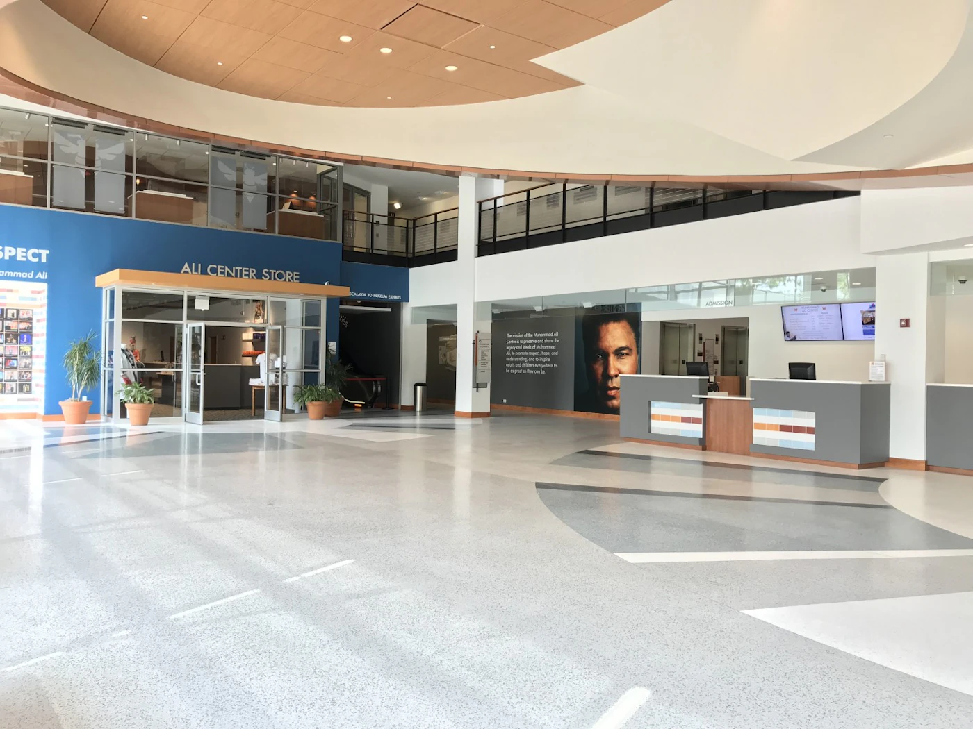 The bright, welcoming main lobby