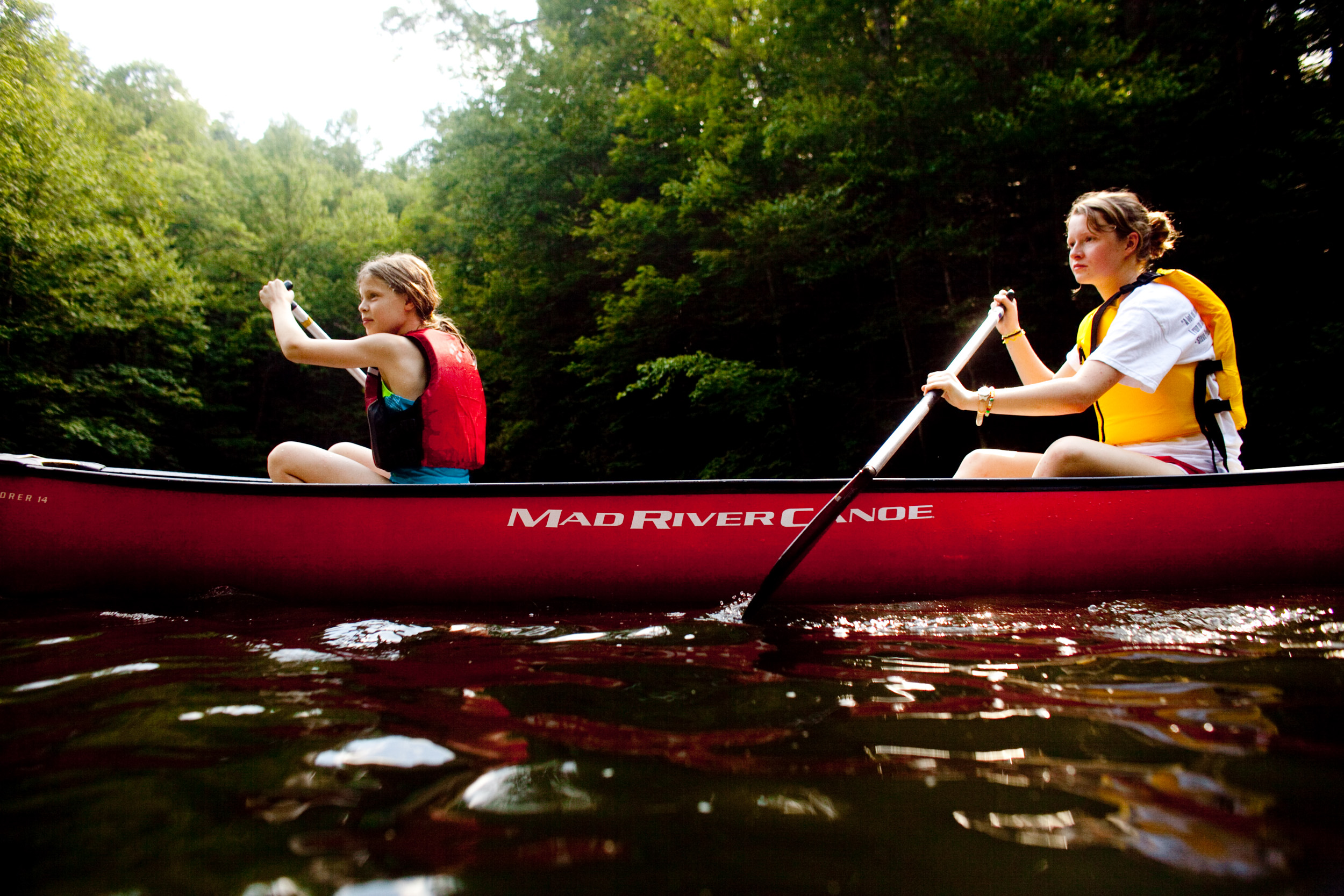 NC Girls Summer Camp, Keystone Camp Activities Canoeing