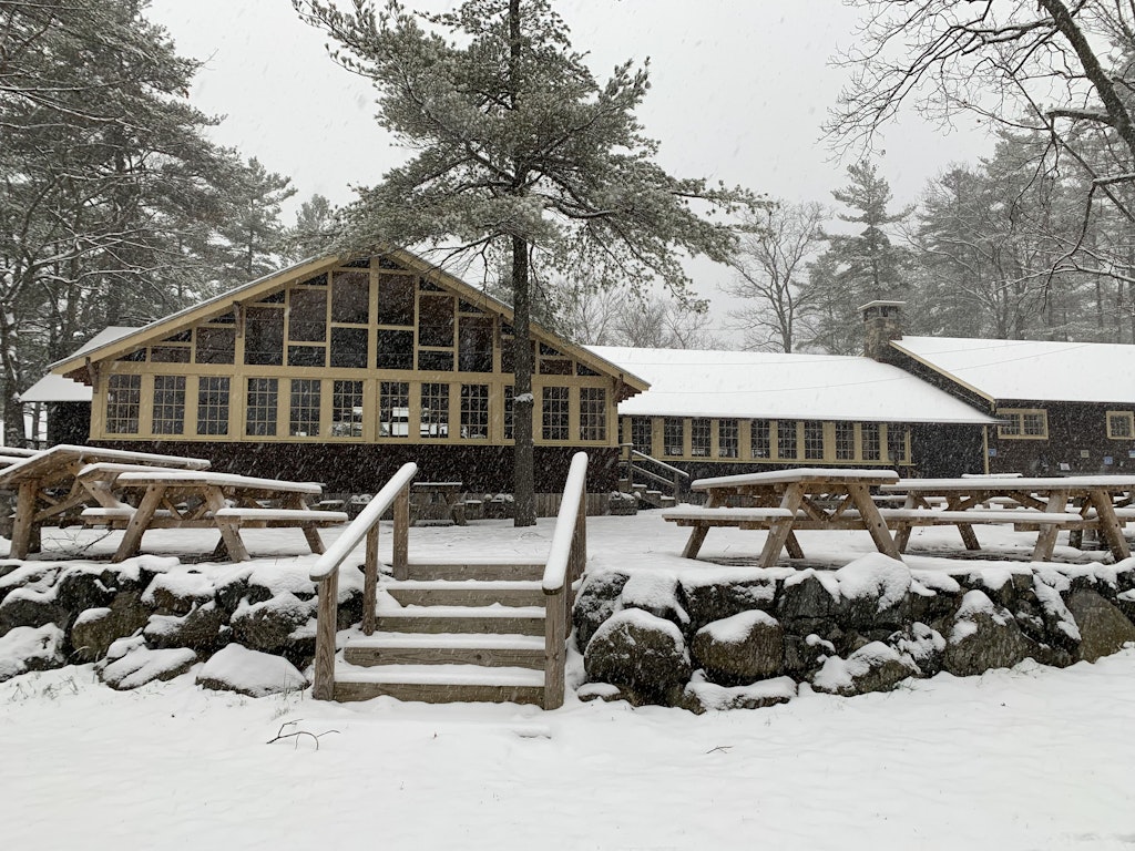 Snow covered Dining Hall
