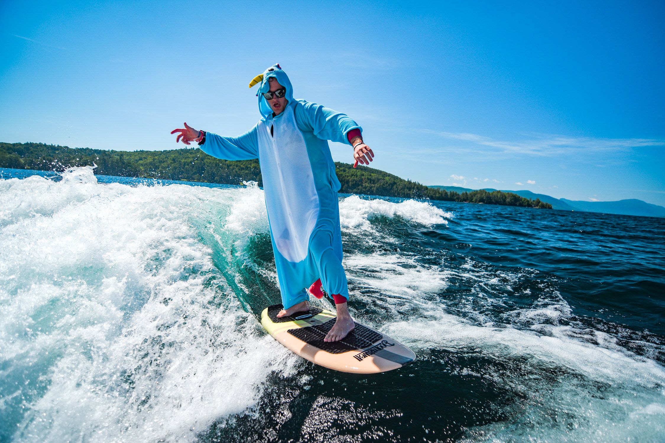 wakesurfing