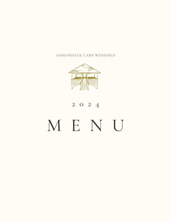 2024 Adirondack Wedding Menu