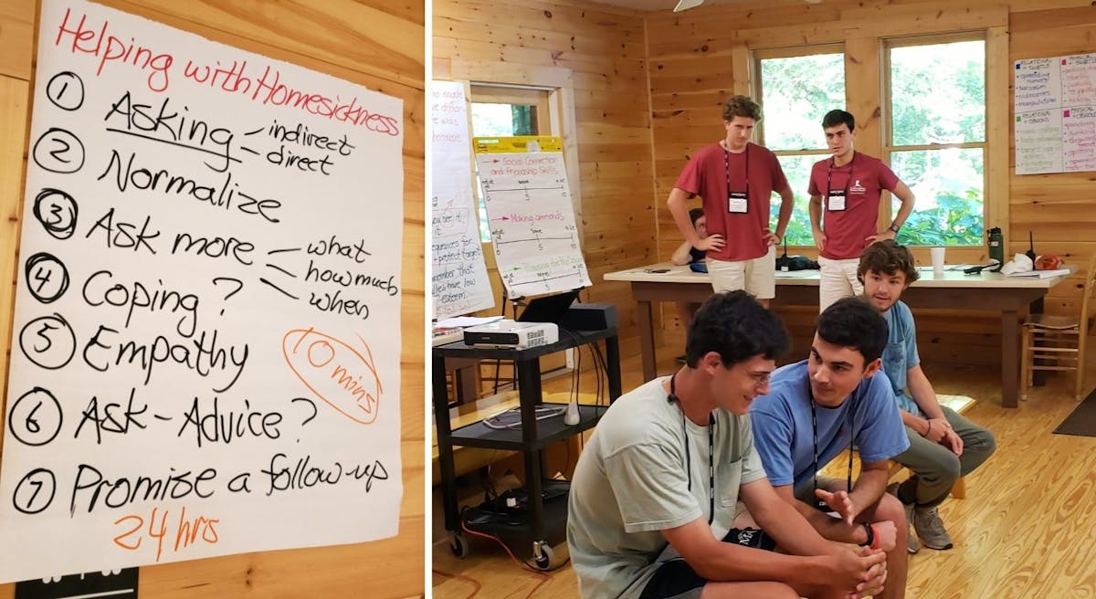 Summer camp counselor staff training at Camp Laney