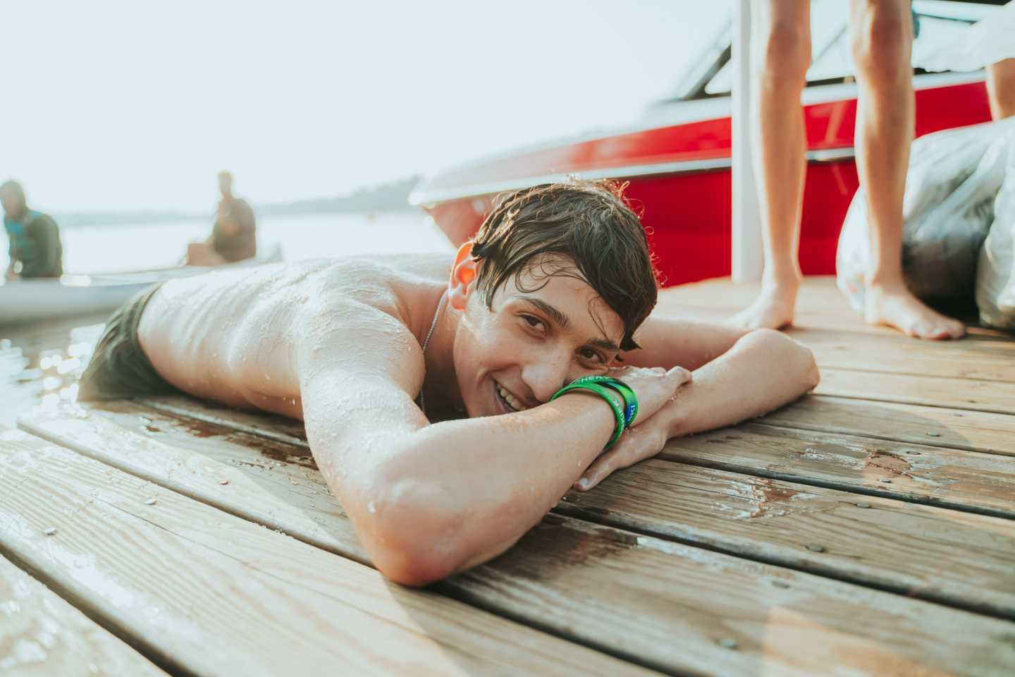 Traditional Swim To Girls Camp!