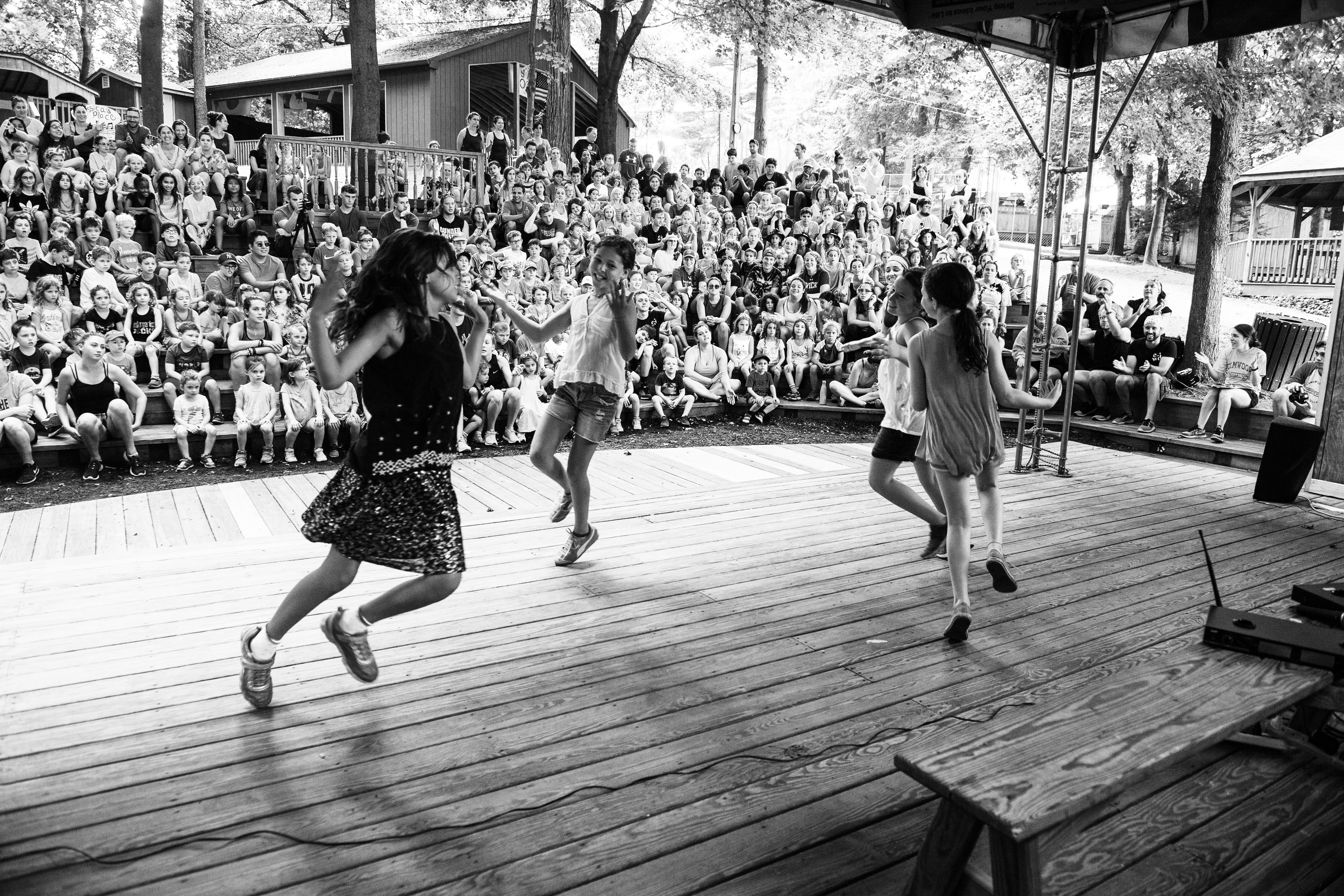 Girls dancing on stage