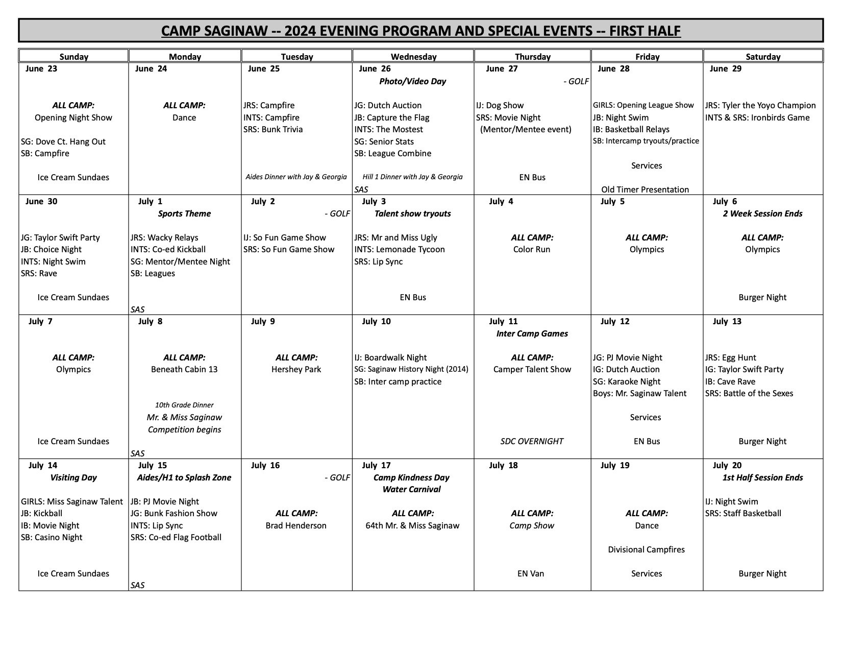 Evening Program 2024!