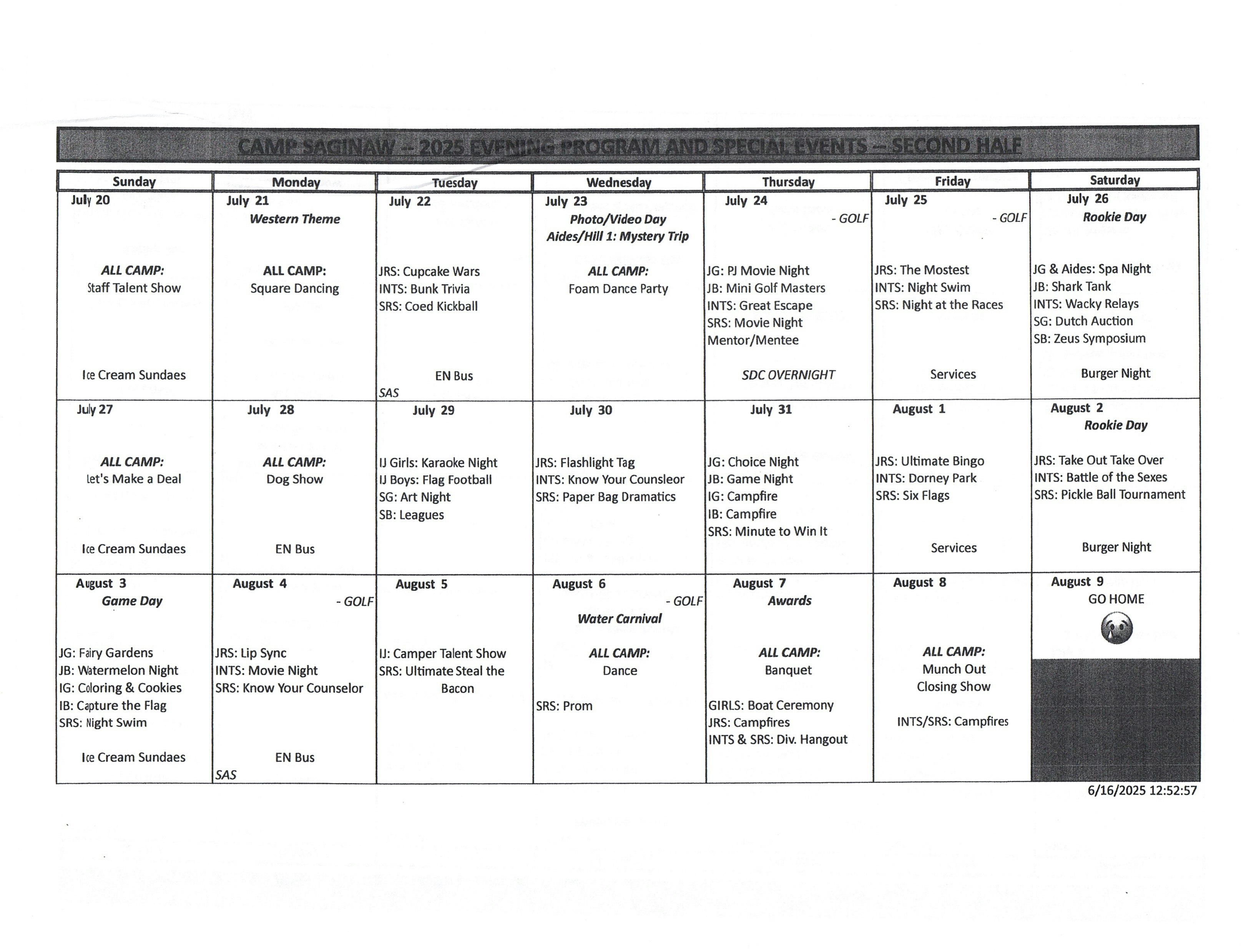Evening Program - 2nd Half